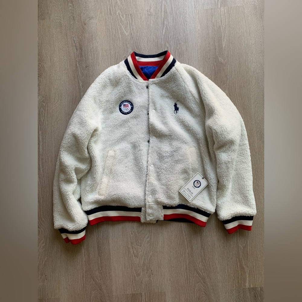 Polo Ralph Lauren Team USA Reversible Sherpa Varsity Jacket